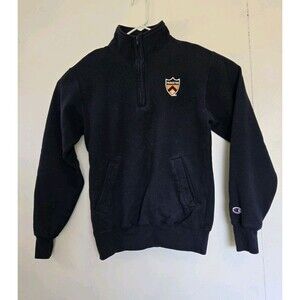 Princeton University Sweater Mens S Pullover 1/4 Zip Champion Blue Preppy Tigers